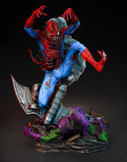 Zombie Spider-Man vs Lizard – Premium 3D Collectible Statue | Horror Superhero Display Figure