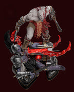 God of War Kratos vs Dark Elf Collectible Statue – Epic Battle Diorama Figure