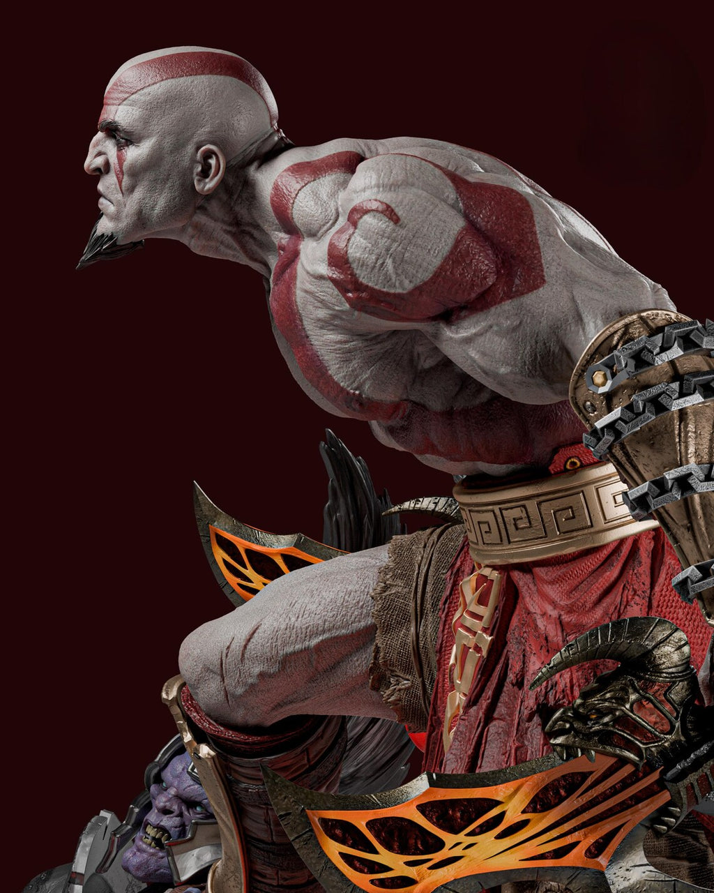 God of War Kratos vs Dark Elf Collectible Statue – Epic Battle Diorama Figure