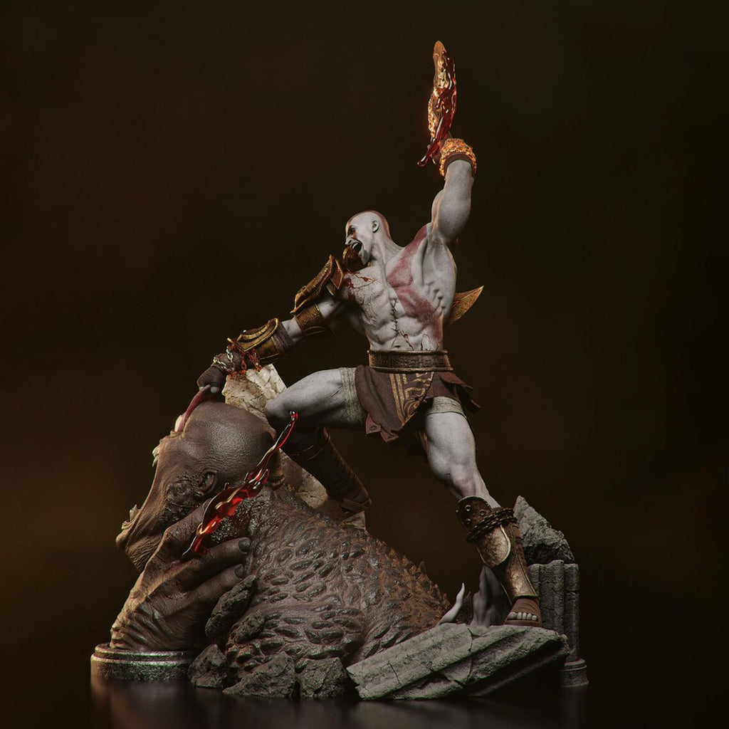 God of War Kratos Wrath of Olympus Statue – Blades of Chaos Monster Slayer Collectible Diorama